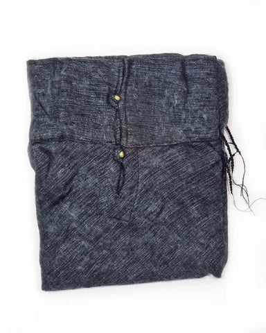 Brushed Woven Poncho | Charcoal