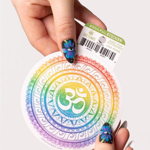 Vinyl Sticker | Rainbow Om