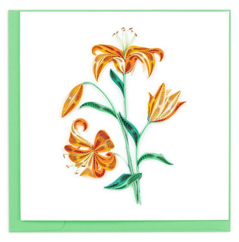 Tiger Lilies Quilling Card