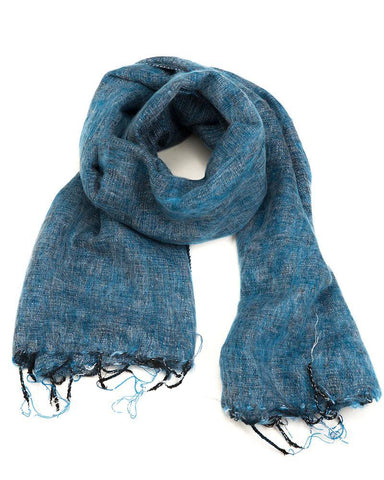 Brushed Woven Shawl | Aqua