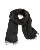 Brushed Woven Shawl | Black