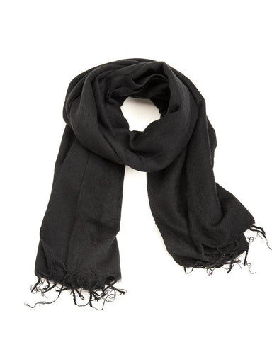 Brushed Woven Shawl | Black