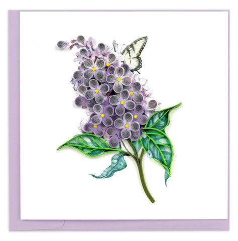 Lilac Flowers Quilling Card