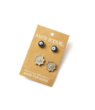 Drishti Evil Eye Charm Stud Earrings | Set of 2