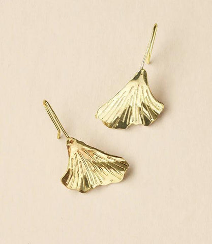 Sayuri Ginkgo Leaf Drop Earrings