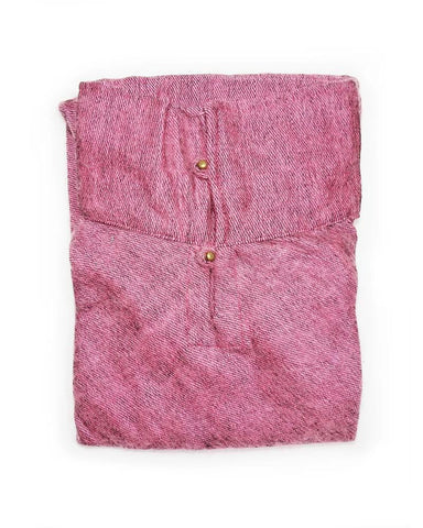 Brushed Woven Poncho | Carnation