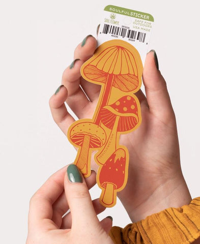 Vinyl Sticker | Retro Mushrooms