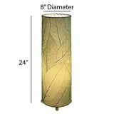 Cocoa Leaf Cylinder Table Lamp | 24 Inch | Green