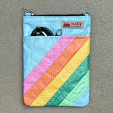 Recycled Feed Bag Mini Rainbow Crossbody | Blue