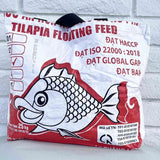 Recycled Feed Bag Tote | Red Fun Fish