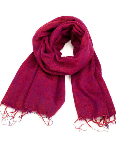Brushed Woven Shawl | Berry