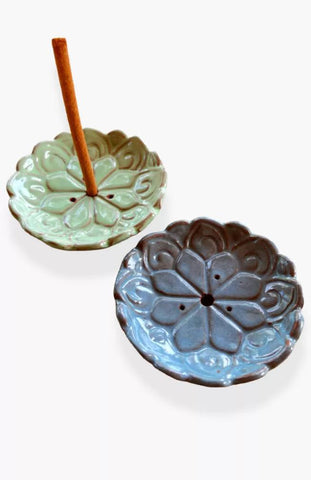 Ceramic Flower Incense Burner