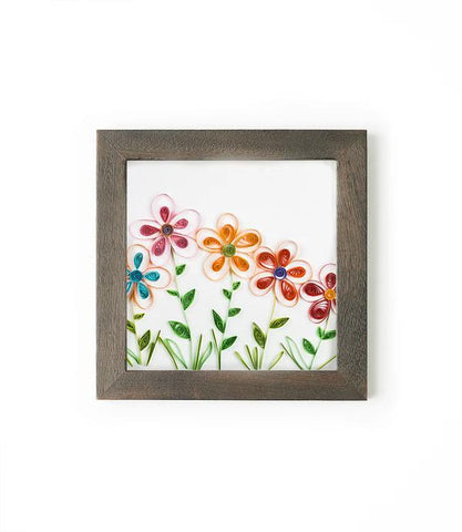 Bimala Wood Quilling Card Frame | Brown | 6 X 6