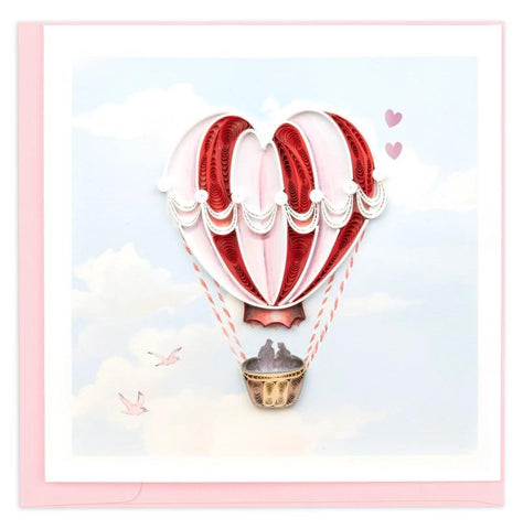 Heart Air Balloon Quilling Card