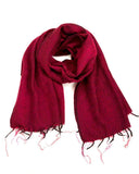 Brushed Woven Shawl | Raspberry
