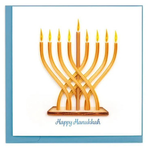 Modern Menorah Quilling Card