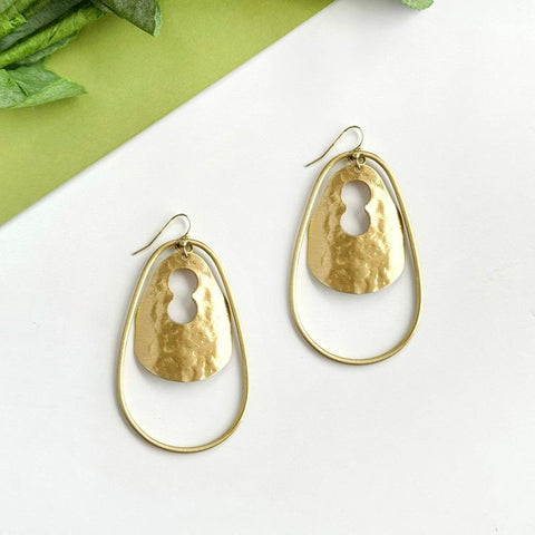Enfolded Teardrop Earrings | Gold