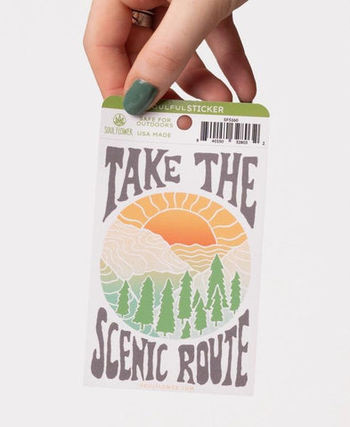 Vinyl Sticker | Take The Scenic Route