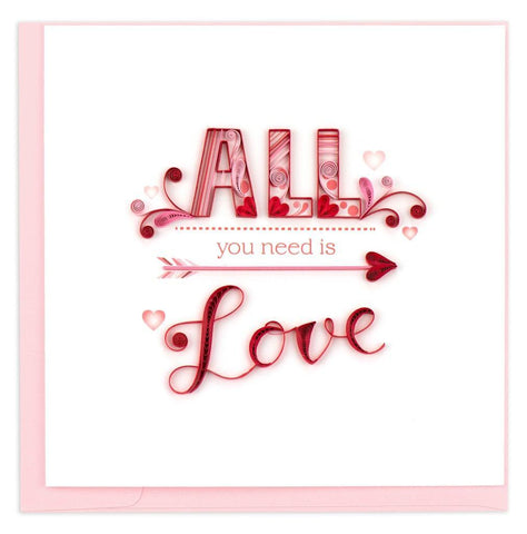 All You Need is Love Valentine's Day Quilling Card | NIQUEA.D Collection