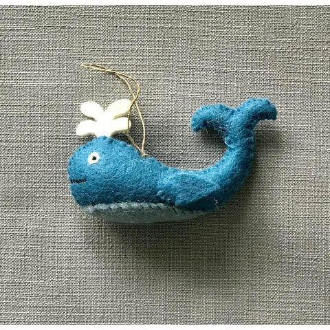 Wool Ornament | Whale Cutie