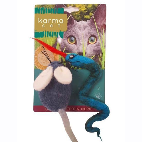 Cat Toy | Snake and Mouse | Set of 2