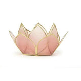Capiz Mini Tea Light Holder | Gemstone Lotus | Rose Quartz