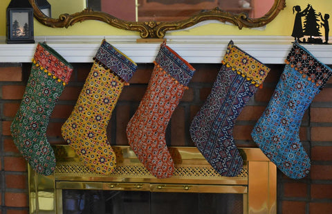 Kantha Stitched Stocking
