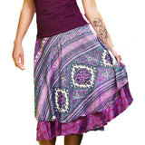 Upcycled Sari Wrap Skirt | 3/4 Length