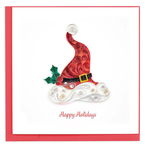 Santa Hat Quilling Card