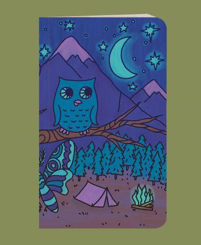Recycled Notebook | Funky Scenes | Owl & Moon