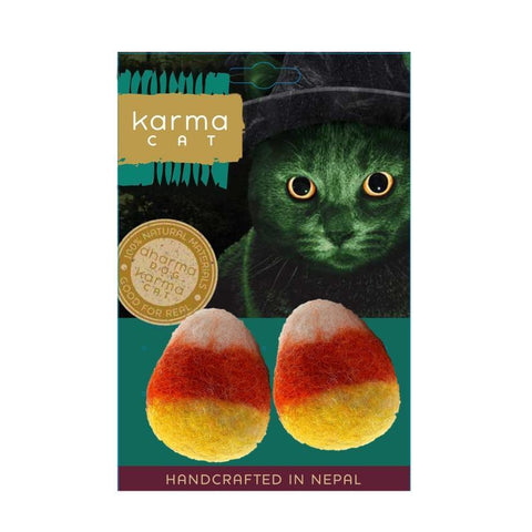 Cat Toy | Halloween Candy Corn | Set of 2