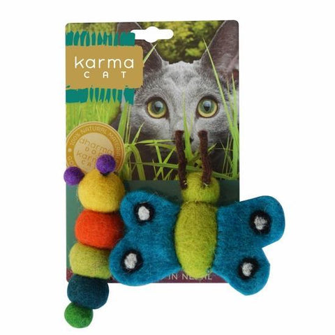 Cat Toy | Caterpillar And Butterfly | Set of 2