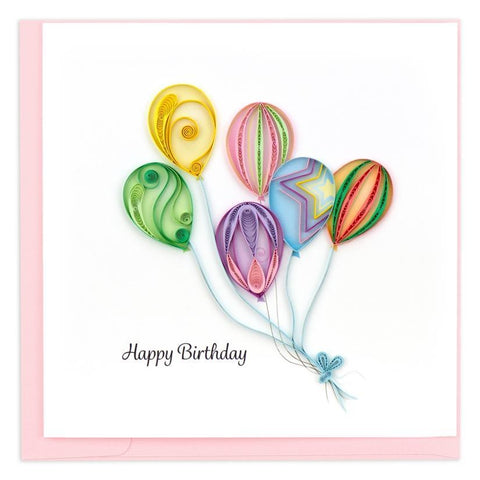 Colorful Balloon Bunch Quilling Card