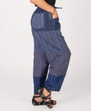 Unisex Patchwork Pants | Blue | 5 sizes