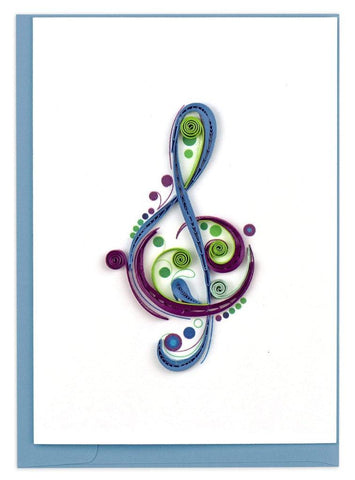Quilling Card Gift Enclosure | Treble Clef