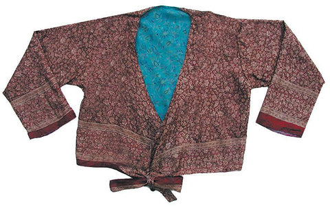 Upcycled Sari Reversible Tie Top