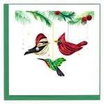Holiday Bird Ornaments Quilling Card
