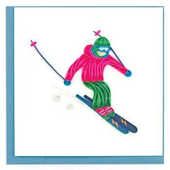 Skier Quilling Card
