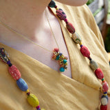 Kantha Cluster Necklace