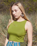 High Neck Crop Top | 11 colors