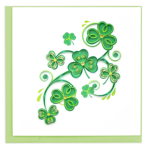Shamrocks Quilling Card