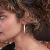 Dangling Bar Post Earrings | Gold