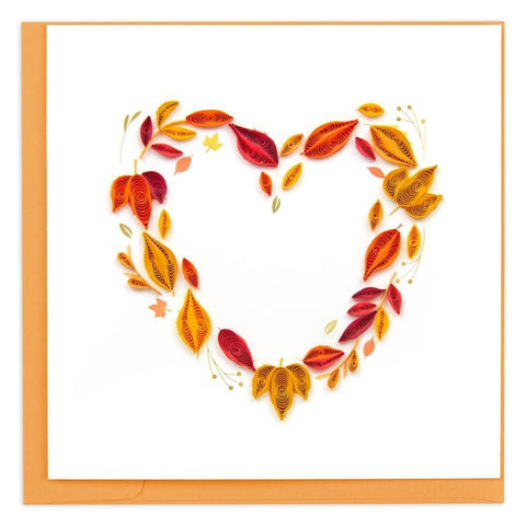 Fall Foliage Heart Quilling Card