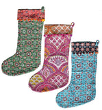 Kantha Stitched Stocking