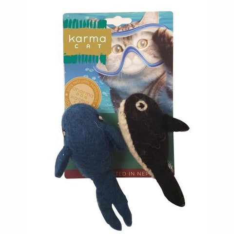 Cat Toy | Whale and Orca | Set of 2
