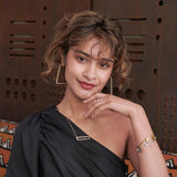 Cutout Rectangular Necklace | Silver