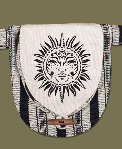 Canvas Hip Bag | Natural | Celestial Sun