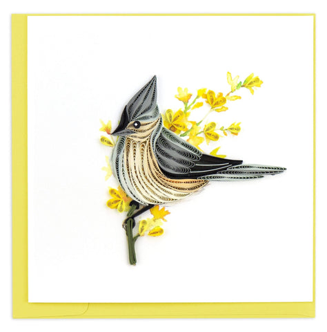 Tufted Titmouse Quilling Card