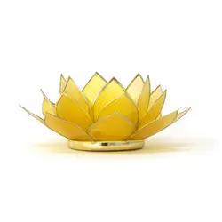 Capiz Tea Light Holder | Gemstone Lotus | Citrine