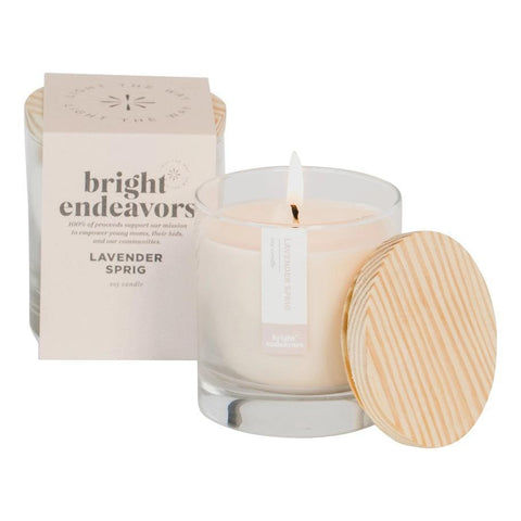 Bright Endeavors Glass Candle | Lavender Sprig